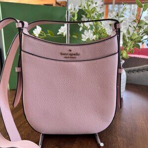 Kate Spade Leila North South Top Zip Crossbody Messenger Purse - Rose Smoke